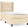Box spring postel s matrací 90x200 cm textil [3128018] (Barva Krémová)