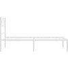 Kovový rám postele s čelem 90 x 190 cm [372318] (Barva Bílá)