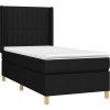 Box spring postel s matrací a LED 80 x 200 cm textil [3138991] (Barva Černá)