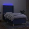 Box spring postel s matrací a LED 80 x 200 cm textil [3138991] (Barva Černá)