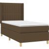 Box spring postel s matrací a LED 80 x 200 cm textil [3138991] (Barva Černá)
