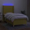 Box spring postel s matrací a LED 80 x 200 cm textil [3138991] (Barva Černá)