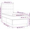 Box spring postel s matrací 80 x 200 cm samet [3143229] (Barva Světle šedá)