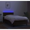 Box spring postel s matrací a LED 100x200 cm textil [3133217] (Barva Taupe)