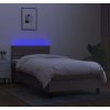 Box spring postel s matrací a LED 100x200 cm textil [3133217] (Barva Taupe)