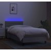 Box spring postel s matrací a LED 100x200 cm textil [3133217] (Barva Taupe)
