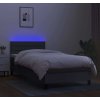 Box spring postel s matrací a LED 100x200 cm textil [3133217] (Barva Taupe)