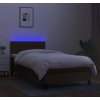 Box spring postel s matrací a LED 100x200 cm textil [3133217] (Barva Taupe)