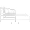 Rám vysouvací postele/pohovky kovový 90 x 200 cm [324765] (Barva Bílá)