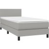 Box spring postel s matrací 80 x 200 cm textil [3139854] (Barva Krémová)