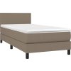 Box spring postel s matrací 80 x 200 cm textil [3139854] (Barva Krémová)