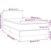 Box spring postel s matrací 80 x 200 cm textil [3139854] (Barva Krémová)