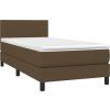 Box spring postel s matrací 80x200 cm textil [3139854] (Barva Krémová)