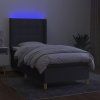 Box spring postel s matrací a LED 80x200 cm textil [3138831] (Barva Černá)