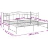 Rám vysouvací postele/pohovky kovový 90 x 200 cm [324784] (Barva Šedá)