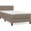 Box spring postel s matrací 100 x 200 cm textil [3139875] (Barva Černá)