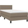 Box spring postel s matrací 100 x 200 cm textil [3139875] (Barva Černá)