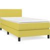 Box spring postel s matrací 100 x 200 cm textil [3139875] (Barva Černá)