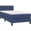 Box spring postel s matrací 100 x 200 cm textil [3139875] (Barva Černá)