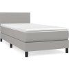 Box spring postel s matrací 100 x 200 cm textil [3139875] (Barva Černá)