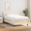Box spring postel s matrací 100 x 200 cm textil [3139875] (Barva Černá)