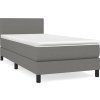 Box spring postel s matrací 100 x 200 cm textil [3139875] (Barva Černá)