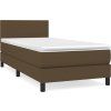 Box spring postel s matrací 100 x 200 cm textil [3139875] (Barva Černá)