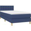 Box spring postel s matrací 100 x 200 cm textil [3140919] (Barva Modrá)