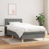 Box spring postel s matrací 100 x 200 cm textil [3140919] (Barva Modrá)