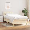 Box spring postel s matrací 100 x 200 cm textil [3140919] (Barva Modrá)