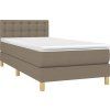 Box spring postel s matrací 100 x 200 cm textil [3140919] (Barva Modrá)