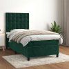 Box spring postel s matrací 100x200 cm samet [3143248] (Barva Tmavě šedá)