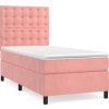 Box spring postel s matrací 100x200 cm samet [3143248] (Barva Tmavě šedá)