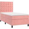 Box spring postel s matrací 100x200 cm samet [3143248] (Barva Tmavě šedá)