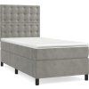 Box spring postel s matrací 100x200 cm samet [3143248] (Barva Tmavě šedá)