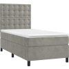 Box spring postel s matrací 100x200 cm samet [3143248] (Barva Tmavě šedá)