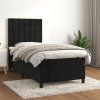 Box spring postel s matrací 100x200 cm samet [3143248] (Barva Tmavě šedá)