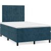Box spring postel s matrací 120 x 200 cm samet [3143137] (Barva Tmavě moddrá)