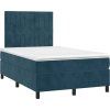 Box spring postel s matrací 120 x 200 cm samet [3143137] (Barva Tmavě moddrá)