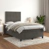 Box spring postel s matrací 120 x 200 cm samet [3143137] (Barva Tmavě moddrá)