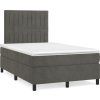 Box spring postel s matrací 120 x 200 cm samet [3143137] (Barva Tmavě moddrá)