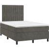 Box spring postel s matrací 120 x 200 cm samet [3143137] (Barva Tmavě moddrá)