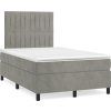 Box spring postel s matrací 120 x 200 cm samet [3143137] (Barva Tmavě moddrá)