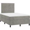 Box spring postel s matrací 120 x 200 cm samet [3143137] (Barva Tmavě moddrá)