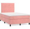Box spring postel s matrací 120 x 200 cm samet [3143137] (Barva Tmavě moddrá)