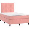 Box spring postel s matrací 120 x 200 cm samet [3143137] (Barva Tmavě moddrá)