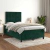 Box spring postel s matrací 120 x 200 cm samet [3143137] (Barva Tmavě moddrá)