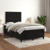 Box spring postel s matrací 120 x 200 cm samet [3143137] (Barva Tmavě moddrá)