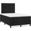 Box spring postel s matrací 120 x 200 cm samet [3143137] (Barva Tmavě moddrá)