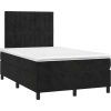 Box spring postel s matrací 120 x 200 cm samet [3143137] (Barva Tmavě moddrá)